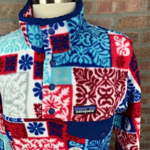 Patagonia Synchilla Floral Patchwork Pullover, S - Picture 2 of 10